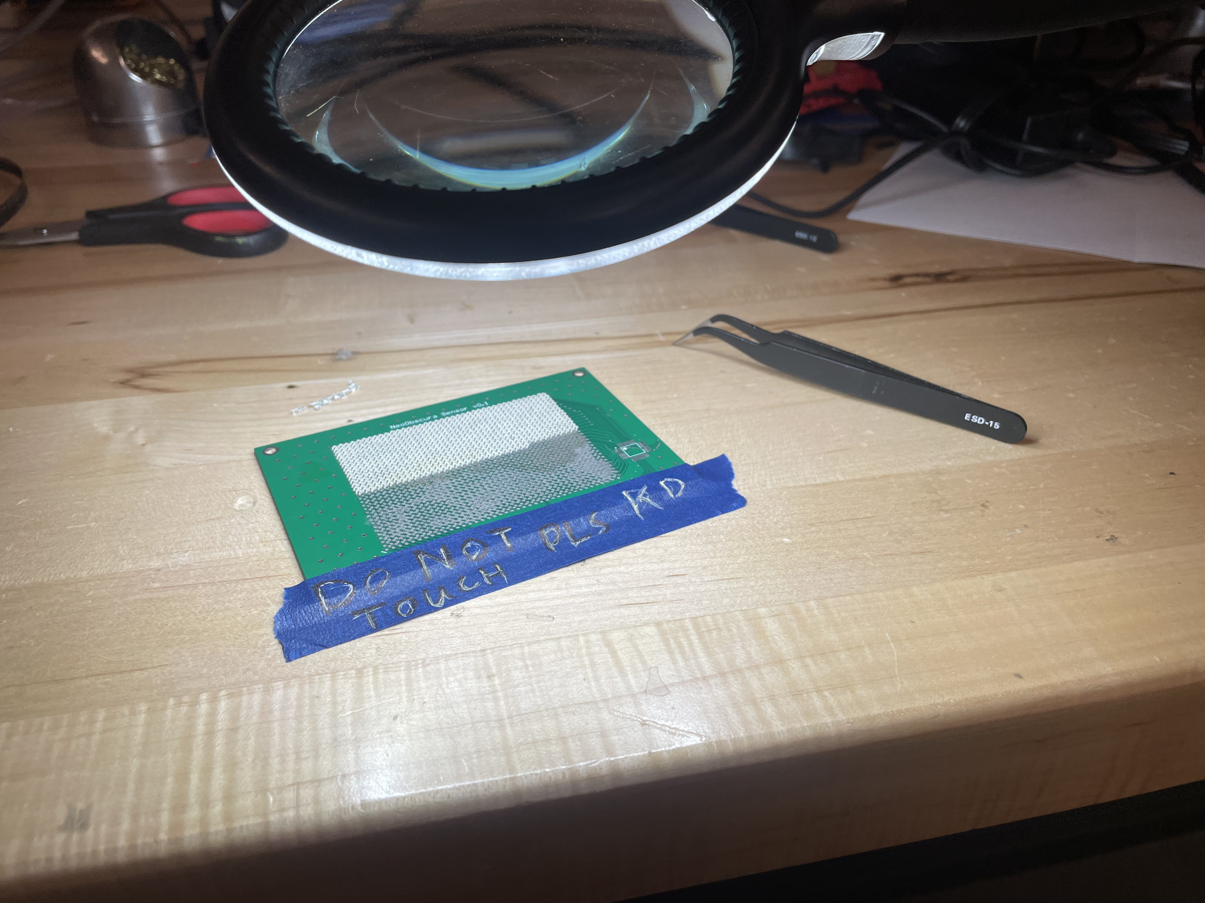 In-Progress image sensor (it took 8 hours to solder)